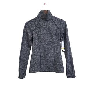 NWT Zella Nordstrom Space Dye Pullover Mock Neck Workout Top / Jacket  XS